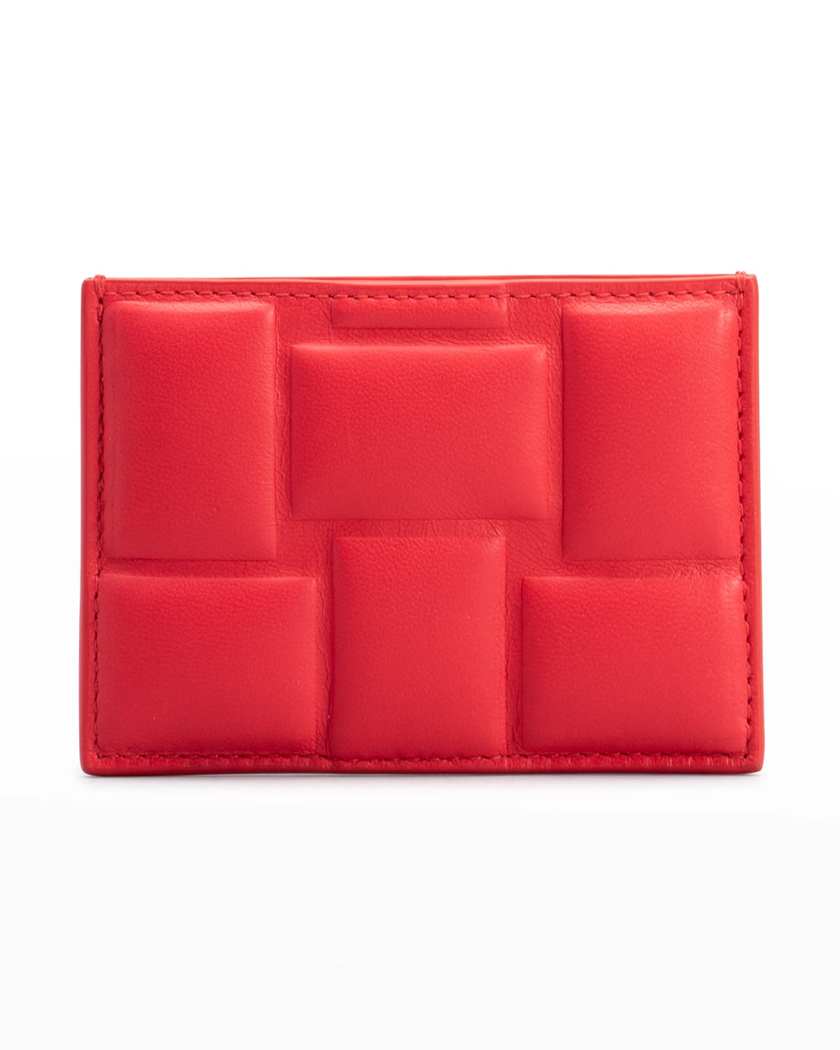 Padded Intrecciato Leather Card Case