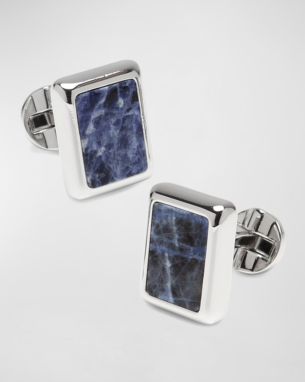 Cufflinks, Inc . Silver And Sodalite Jfk Presidential Cufflinks In Blue