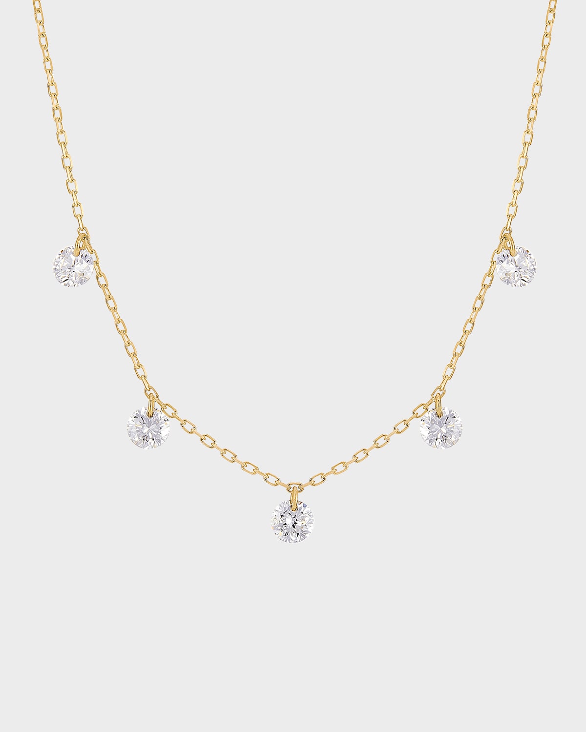 Persée Danae 18k Gold 5-station Diamond Necklace