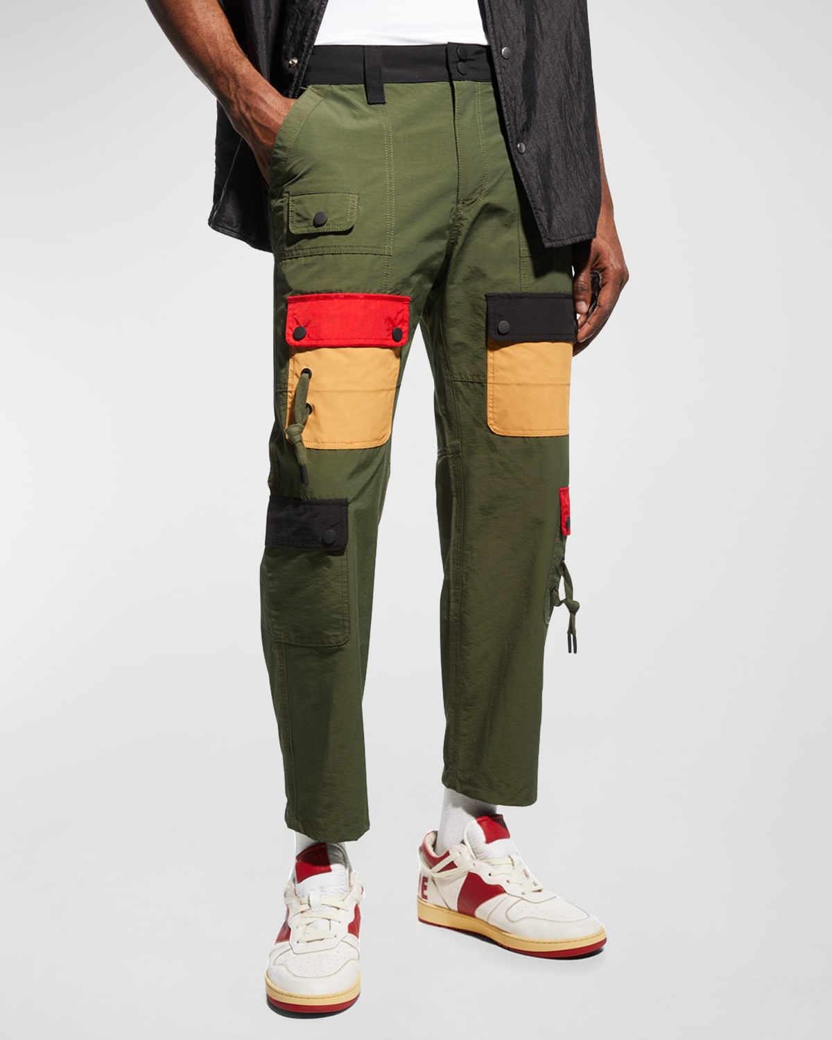 Men's Patchwork Multi-Pocket Cargo Pants