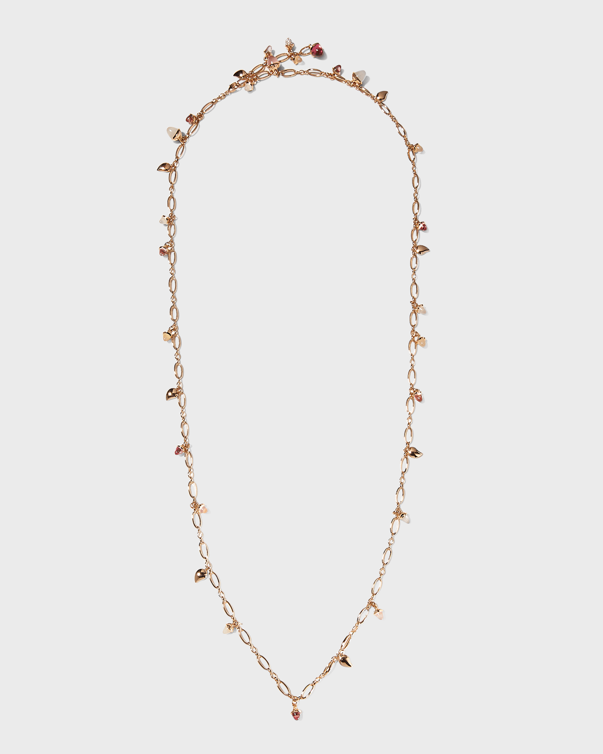 Rose Gold Mikado Blush Necklace with Diamonds