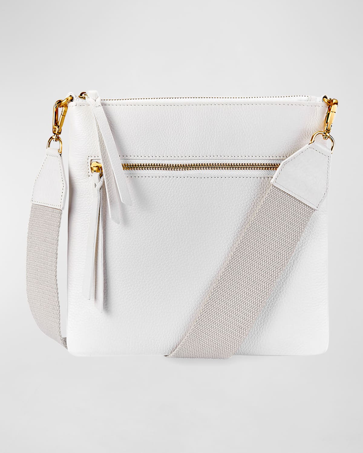 Kit Zip Pebble Leather Crossbody Bag