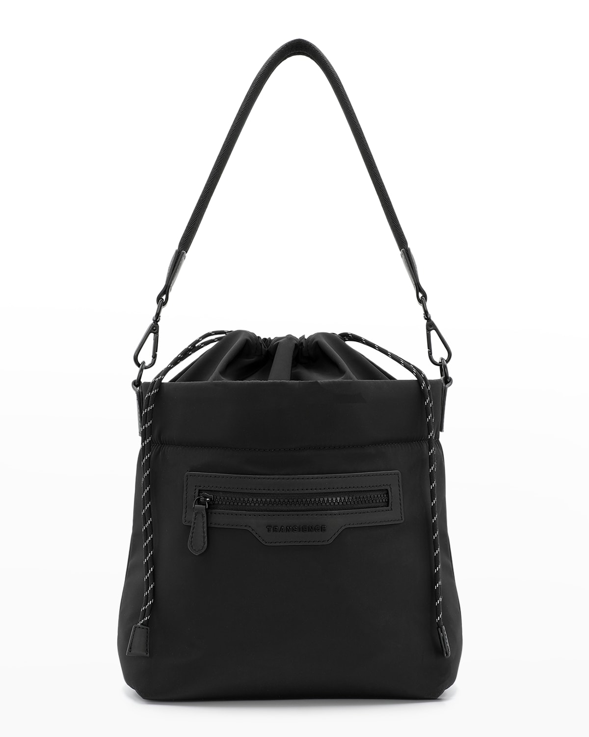 Transience Small Swing Drawstring Bucket Bag In Black