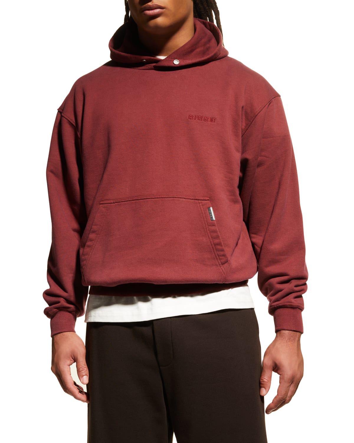 Represent Men s Blank Pullover Hoodie In Vintage Red ModeSens