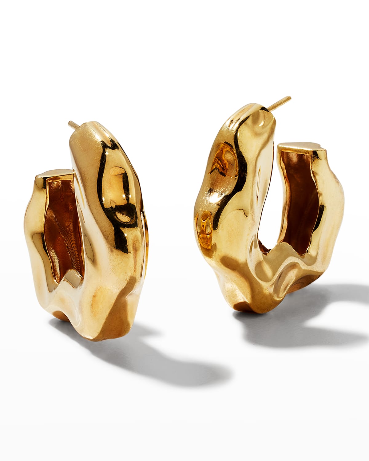 Joanna Laura Constantine Gold Plated Statement Waves Hoop Earrings