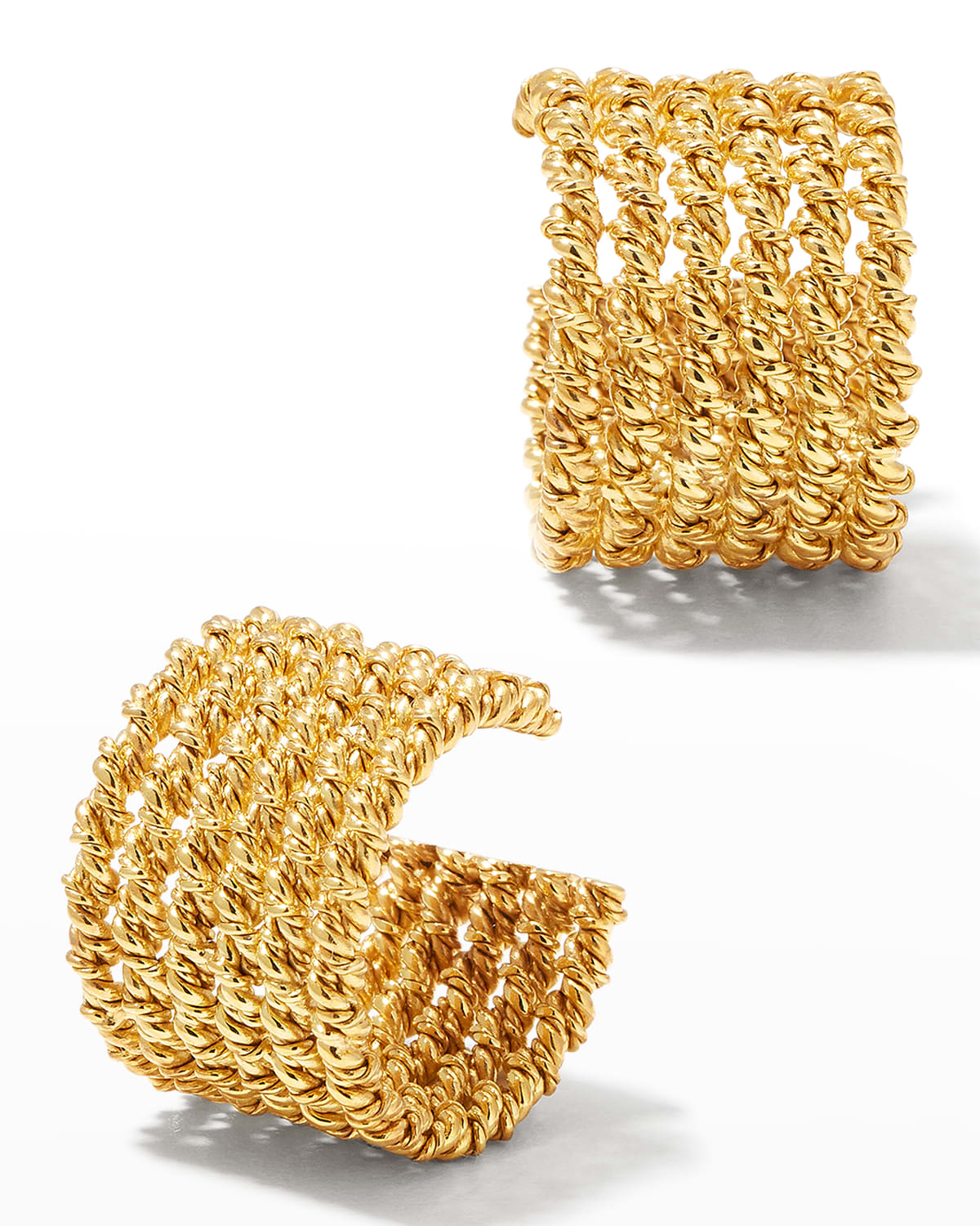 Joanna Laura Constantine Gold Plated Multi Twisted Hoop Earrings