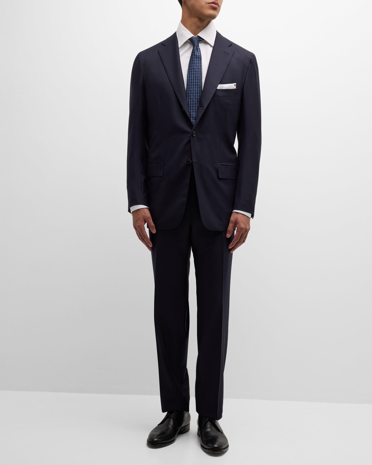Kiton Men's Two-piece Solid Wool Suit In Navy