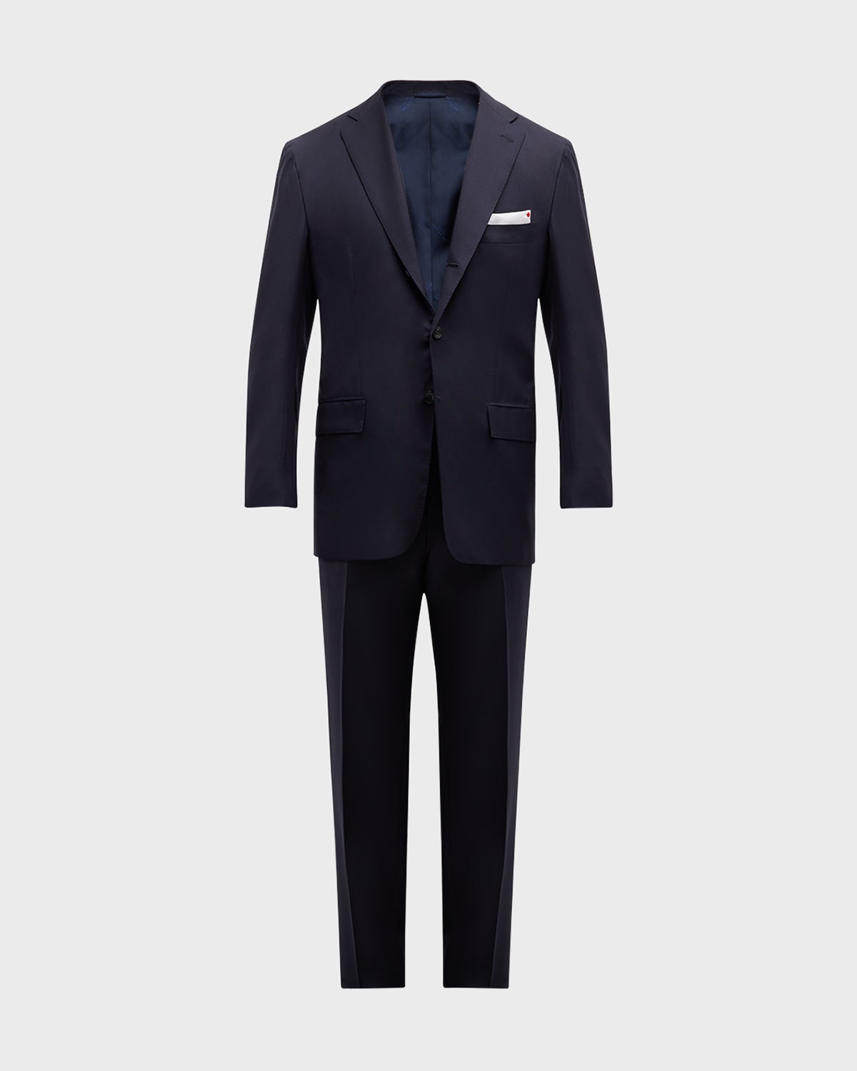 Kiton Men's Two-piece Solid Wool Suit In Navy