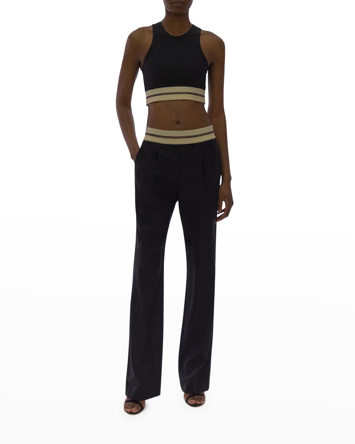 Helmut Lang Logo Band Pants In Black | ModeSens