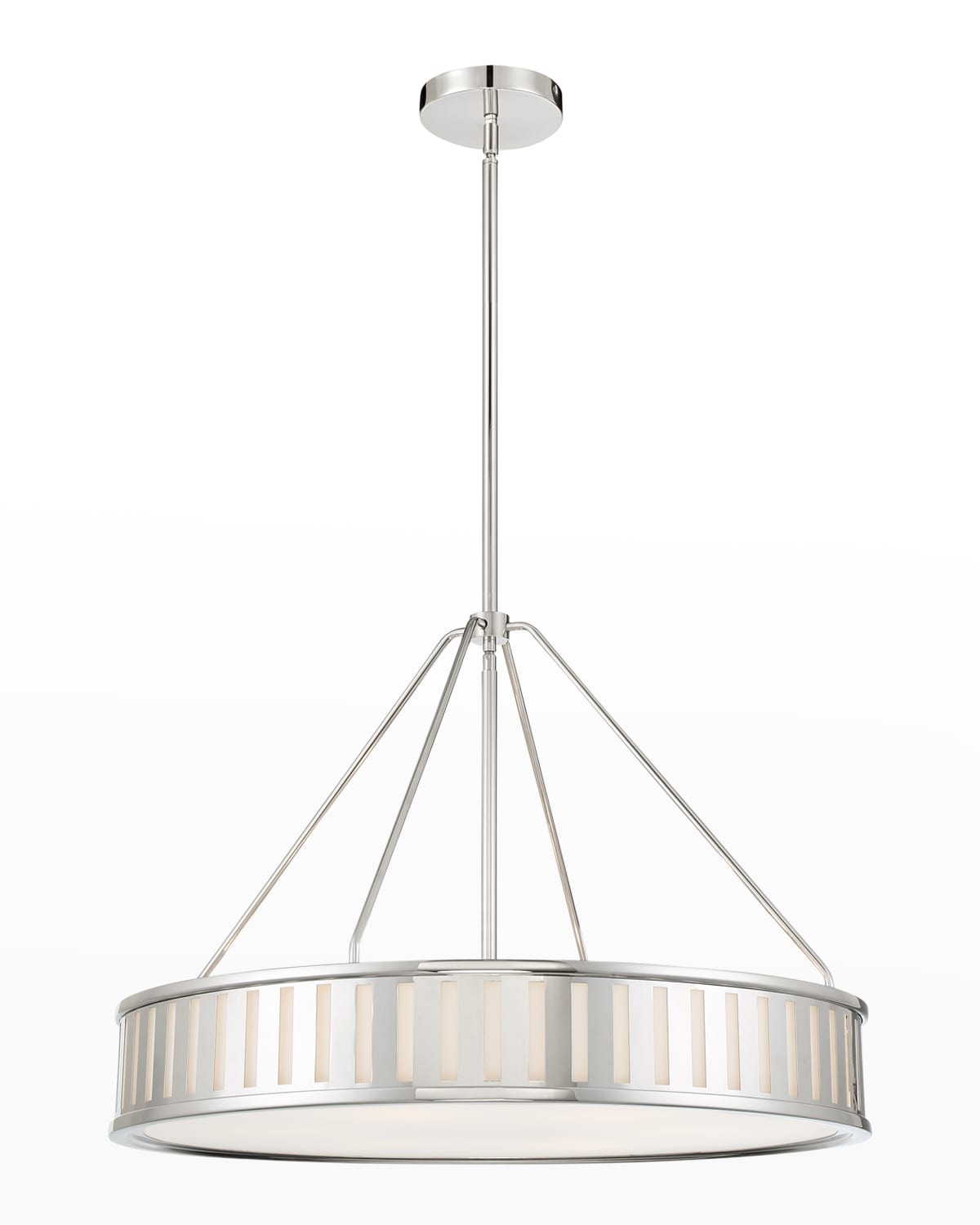 Shop Crystorama Kendal 4-light Polished Nickel Pendant Light In Silver
