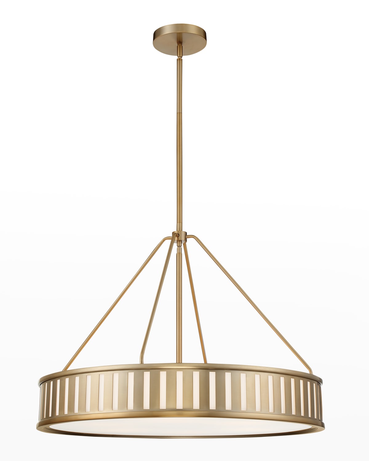 Crystorama Kendal 6-light Polished Nickel Pendant Light In Gold