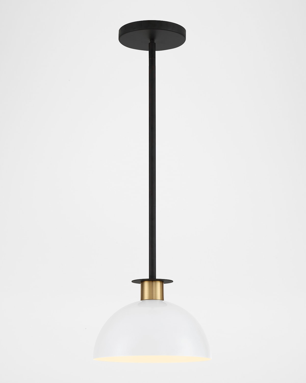 Shop Crystorama Gigi 1-light Black And Aged Brass Mini Pendant In Multi