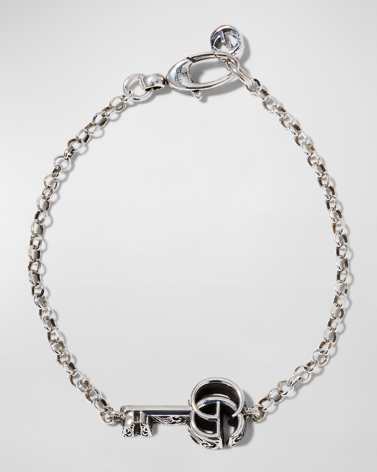 Gucci Gg Marmont Key Bracelet In Silver