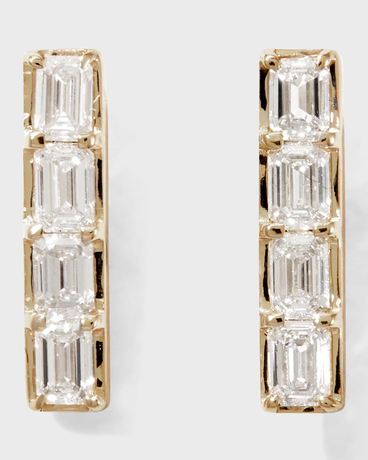 LANA Emerald-Cut 4-Diamond Stud Earrings