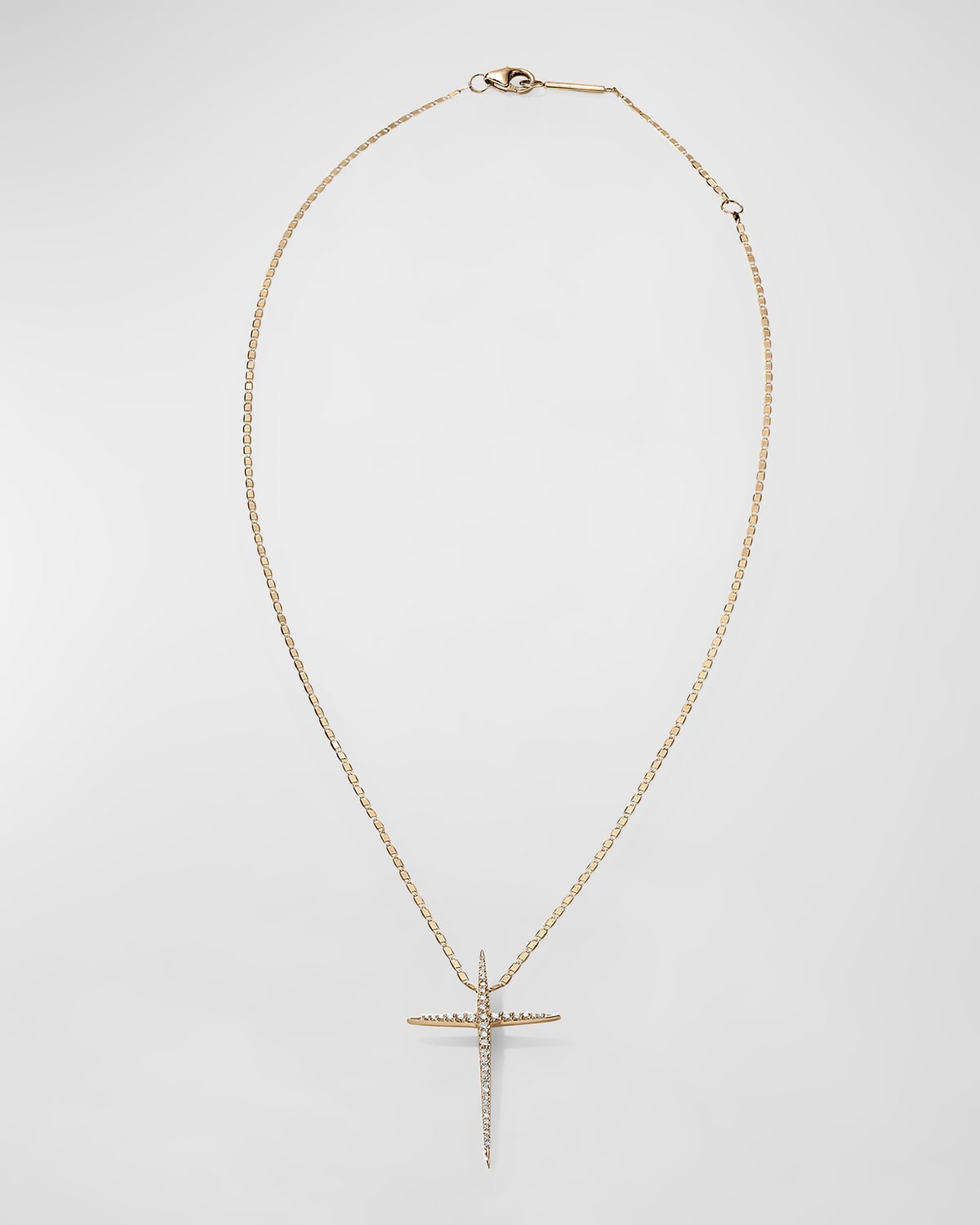 LANA FLAWLESS SKINNY POINTED CROSS PENDANT NECKLACE