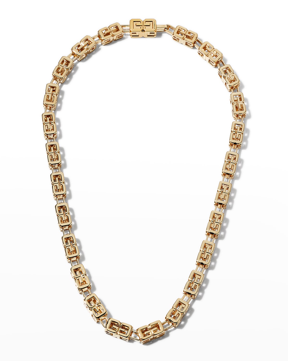 Shop Givenchy Men's G Cube Necklace In Golden Yellow
