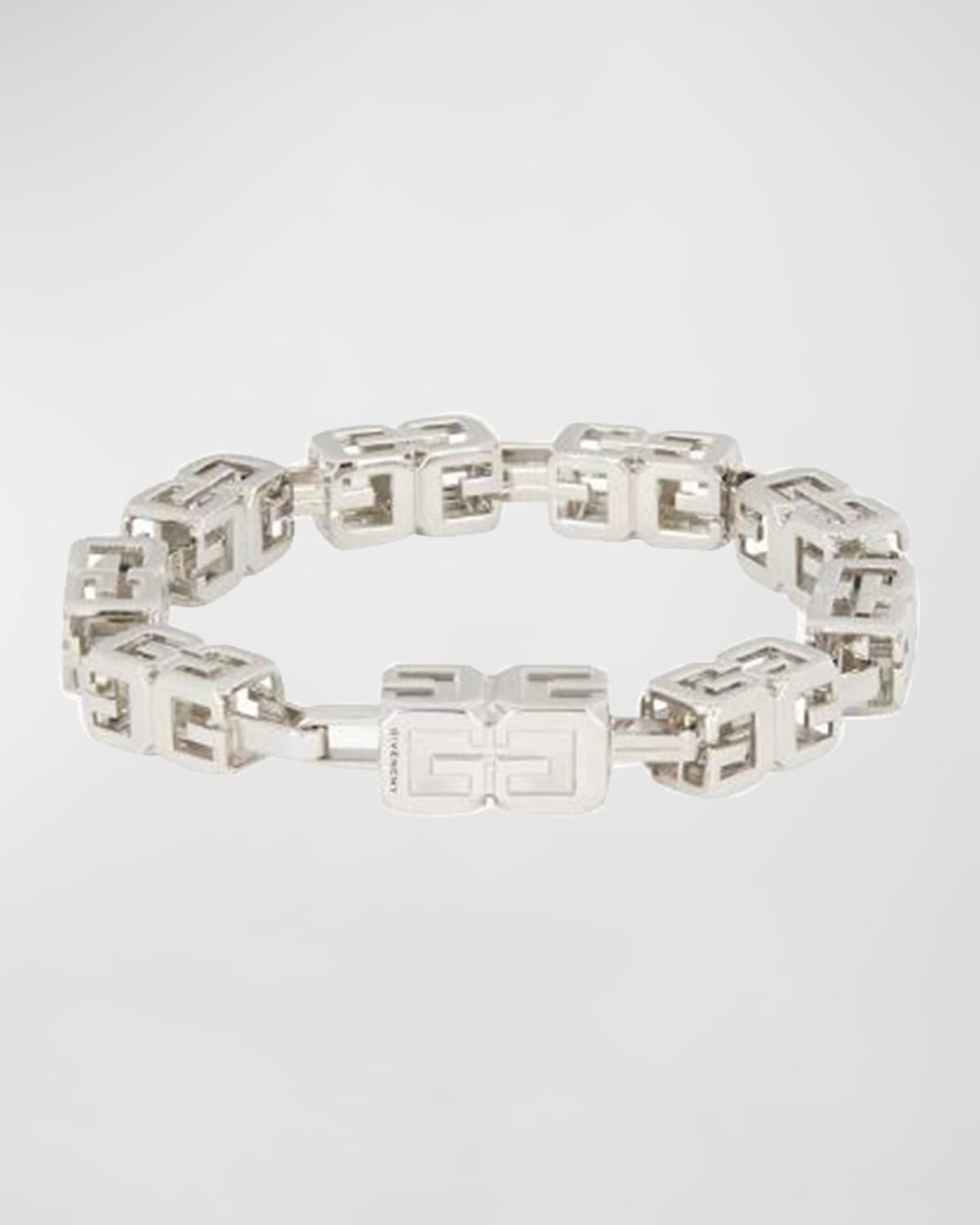 Shop Givenchy Men's G-cube Bracelet In Silvery
