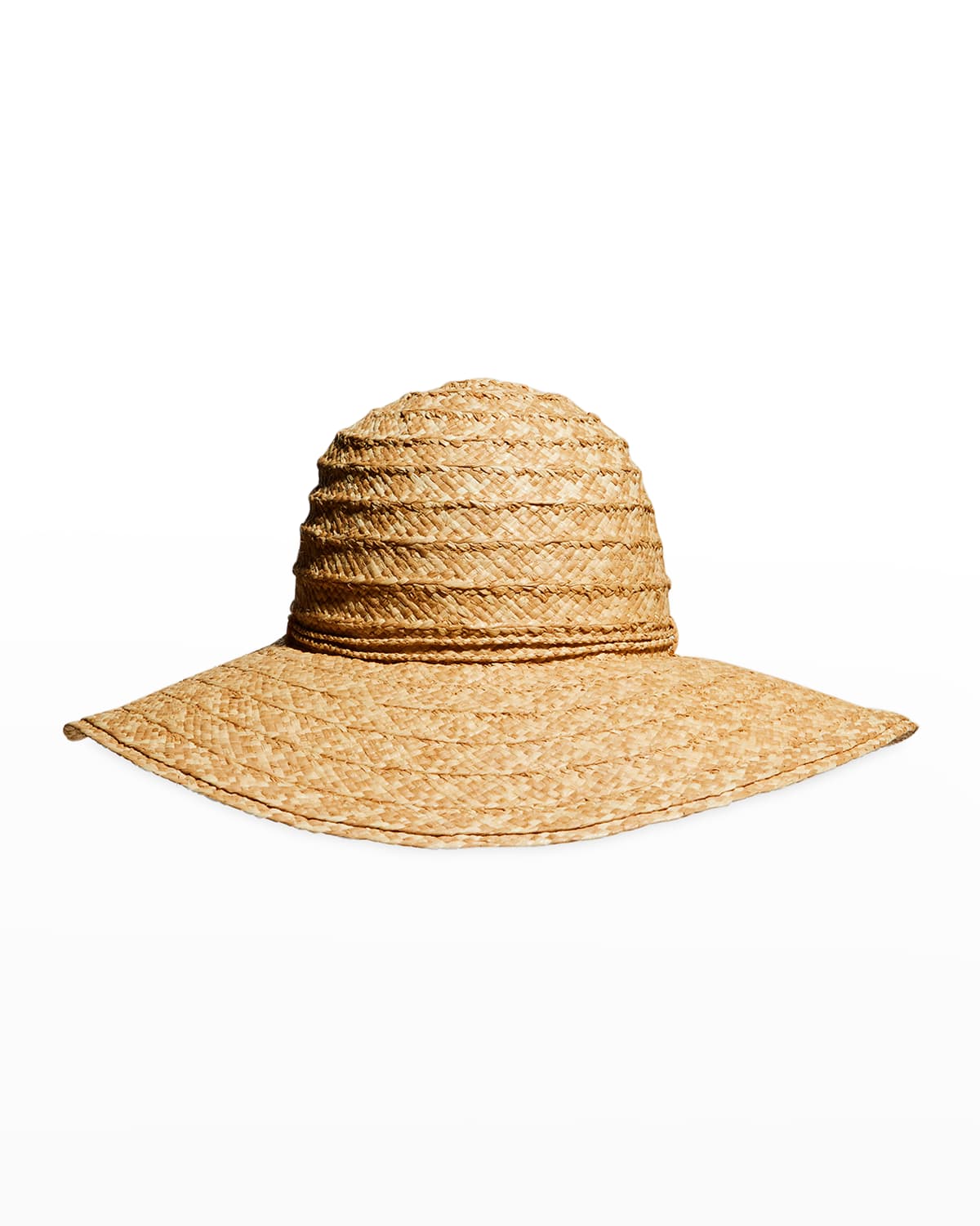 Sans Arcidet Saji Large-brim Raffia Sun Hat In Natural/tea