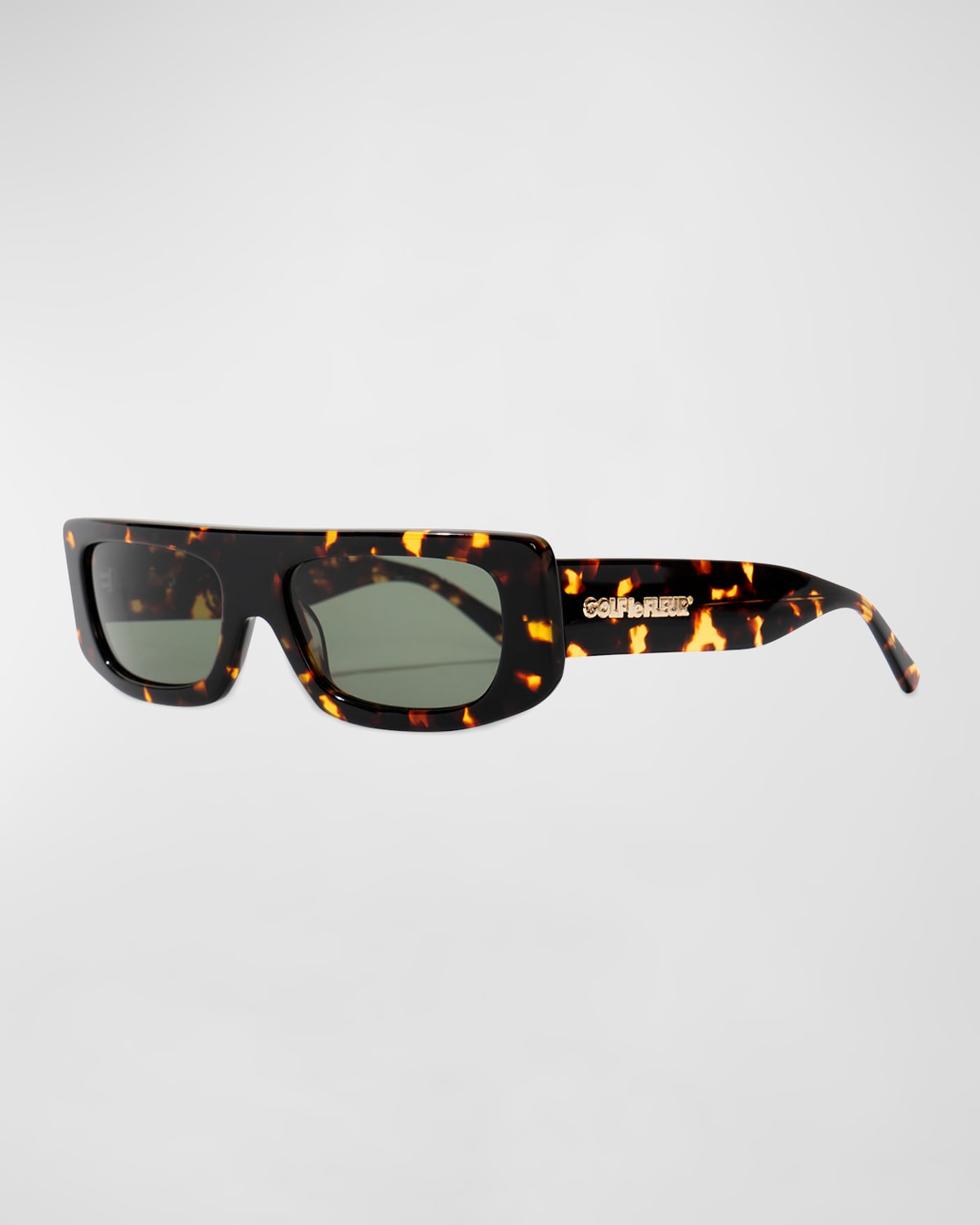 Bel-Air Rectangular Semi-Shield Acetate Sunglasses