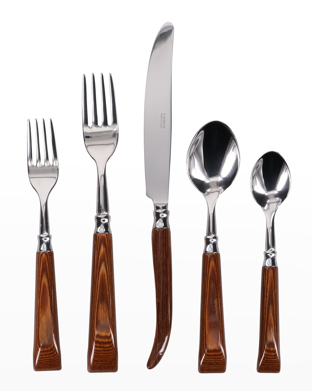 Capdeco Orio 5-piece Place Setting, Wood In Dark Wood