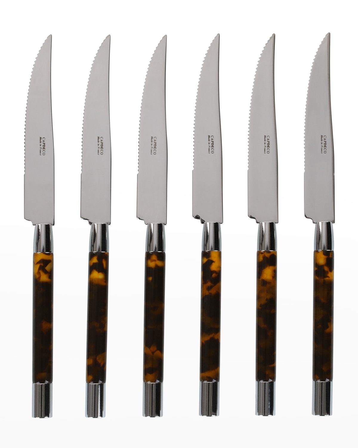 Capdeco Conty 6-piece Steak Knives, Tortoise