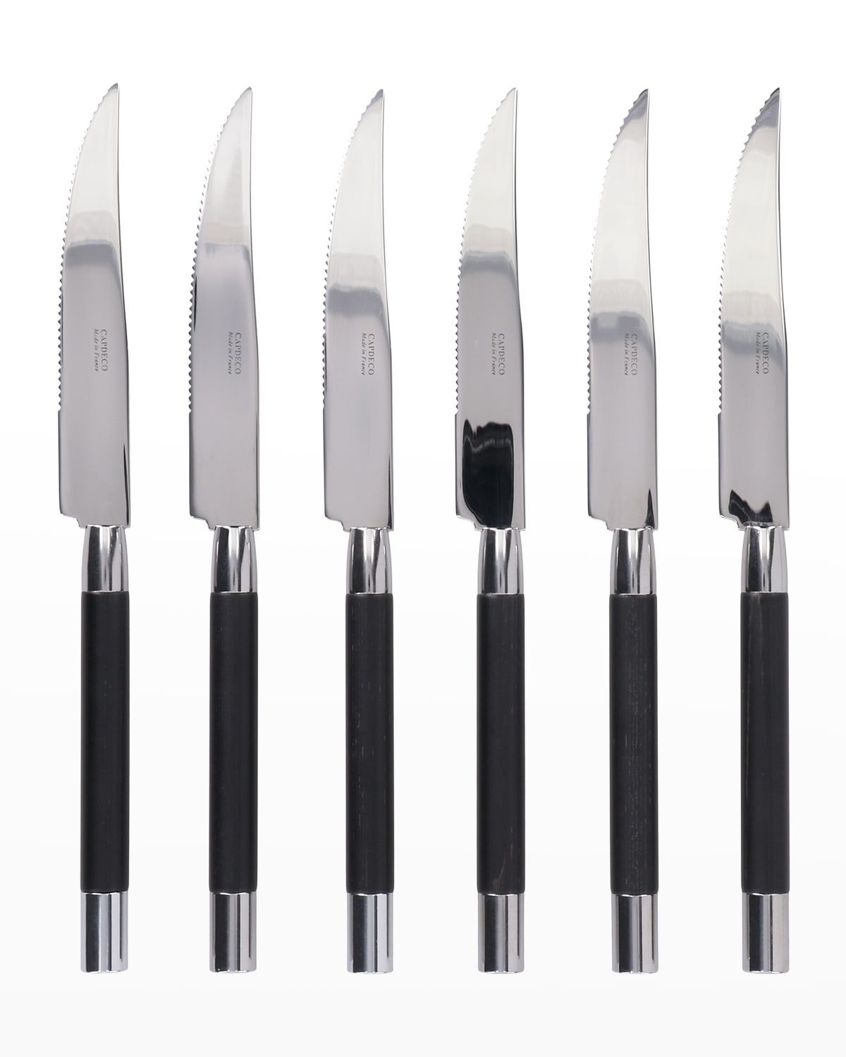 Capdeco Conty 6-piece Steak Knives, Black Wood