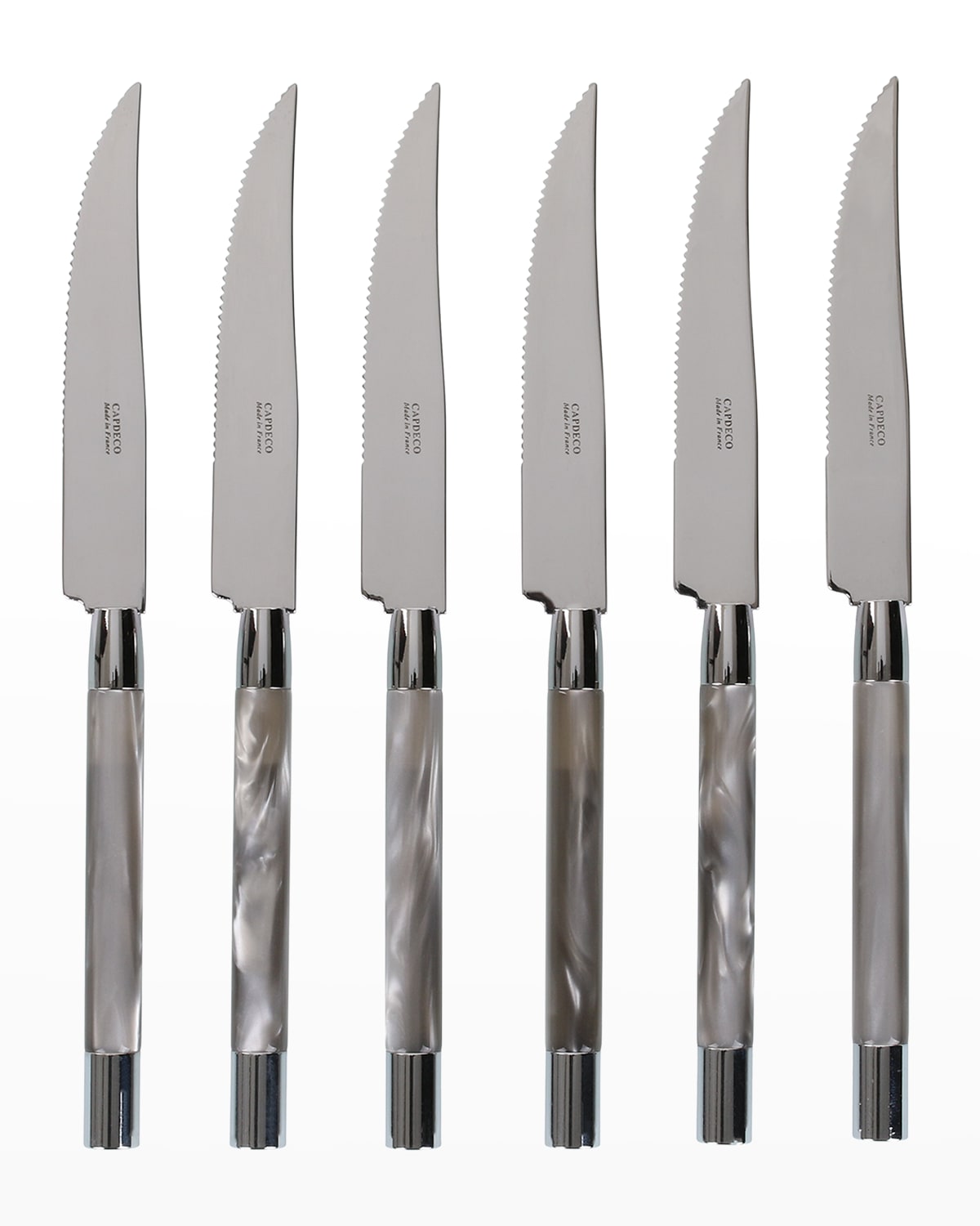Capdeco Conty 6-piece Steak Knives, Grey