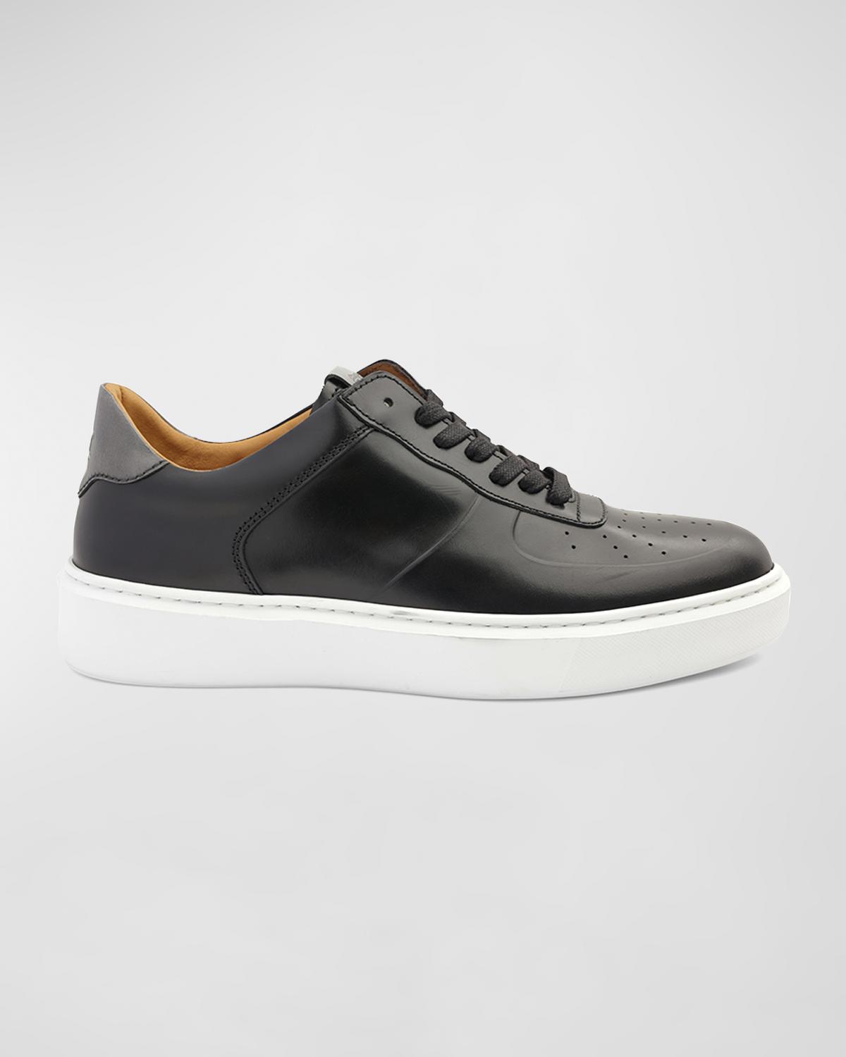 Bruno Magli Mens Shoes Falcone Italian Leather Sneakers 8.5M Brown Bruno Magli Men main image 4