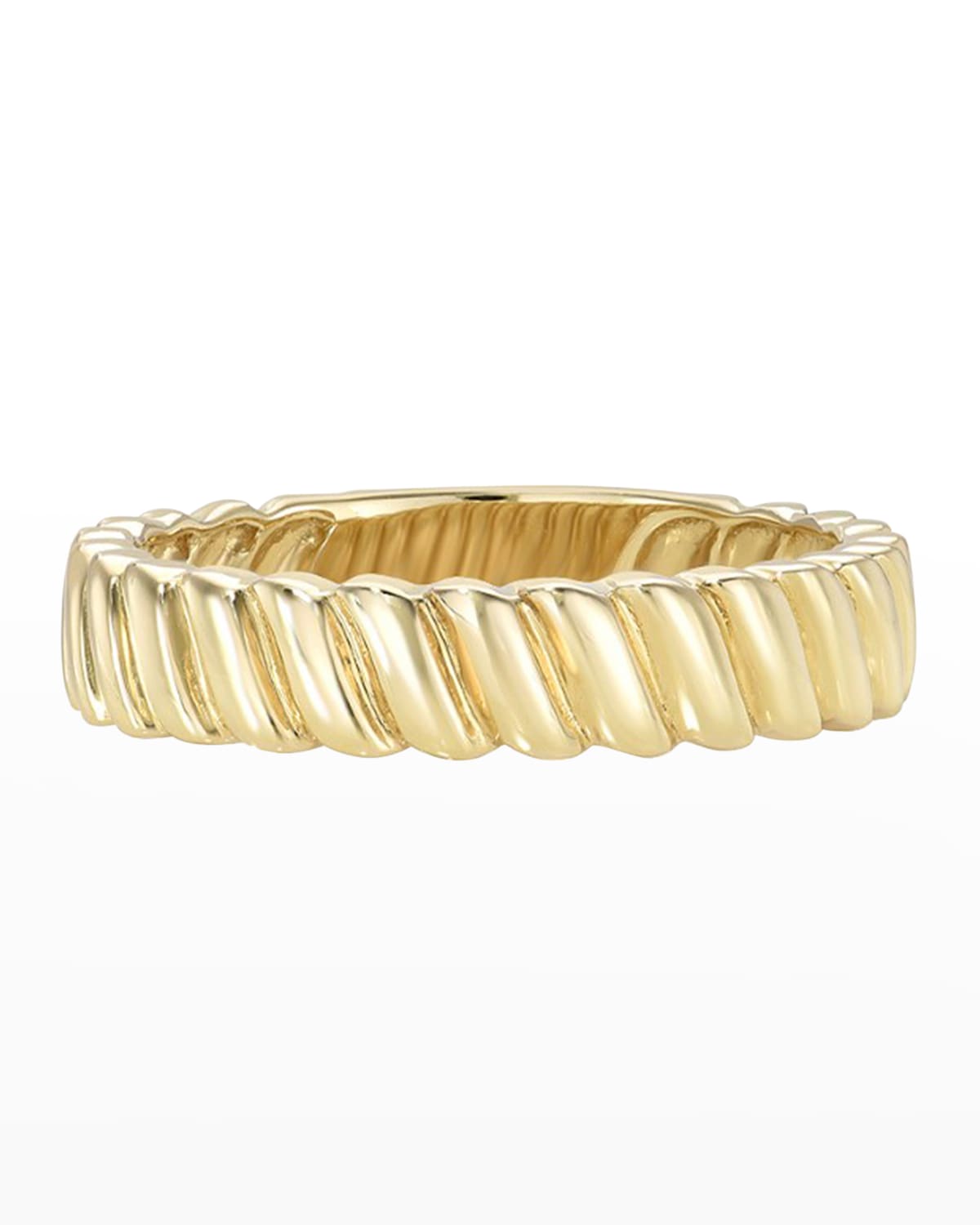 Shop Zoe Lev Jewelry Yellow Gold Coil Ring