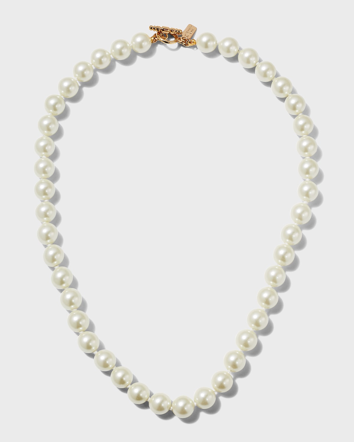 Shop Kenneth Jay Lane Light Cultura Pearly Strand Necklace In Cultura Prl