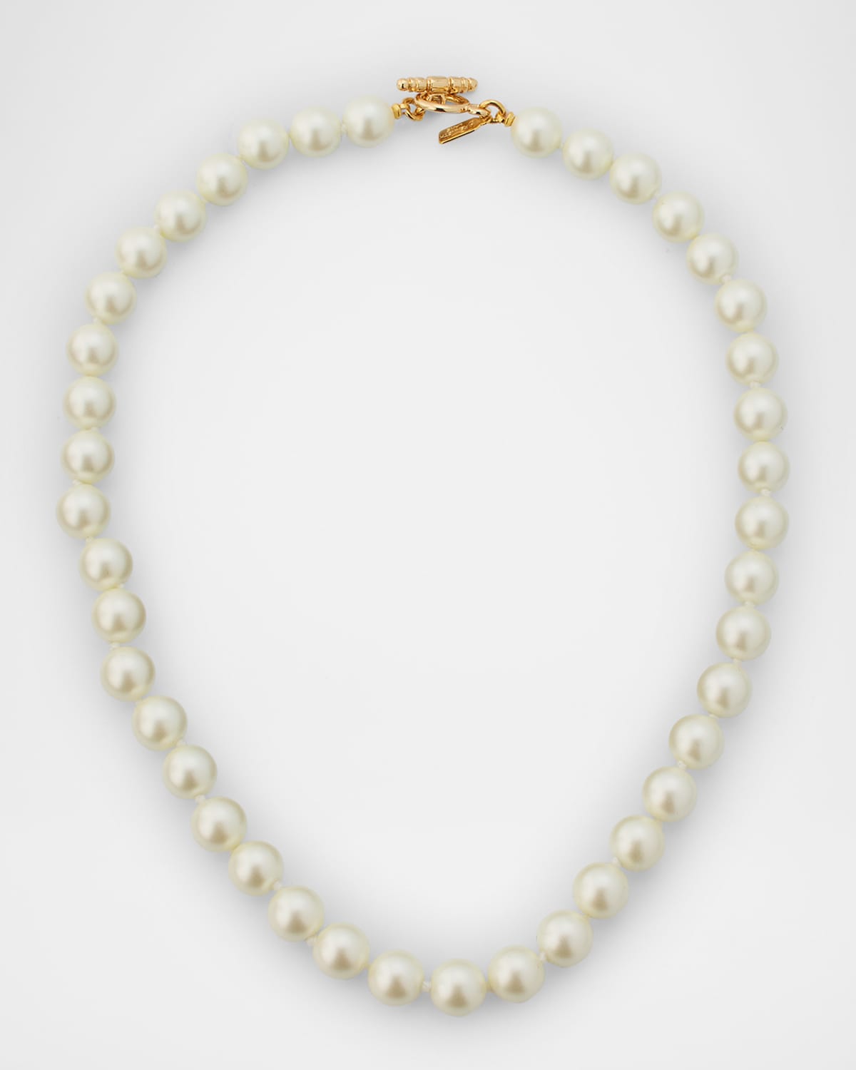 Shop Kenneth Jay Lane Light Cultura Pearly Strand Necklace In Cultura Prl