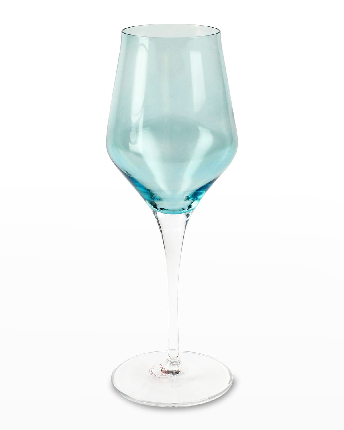 Vietri Contessa Teal Wine Glass