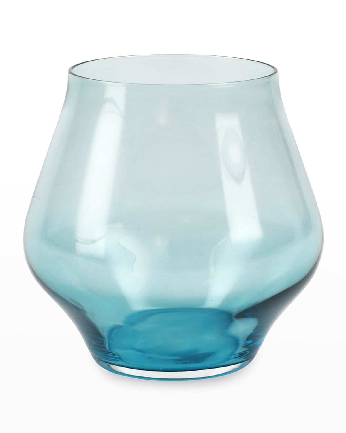 Vietri Contessa Teal Stemless Wine Glass