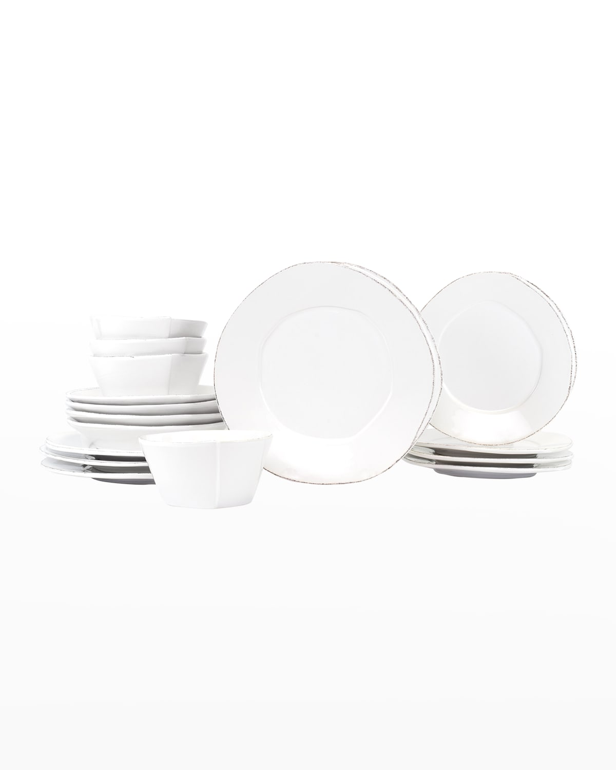 Vietri Lastra White 16-piece Place Setting Set