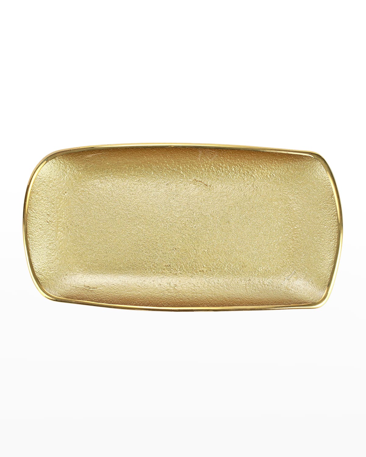 Vietri Metallic Glass Gold Rectangular Tray