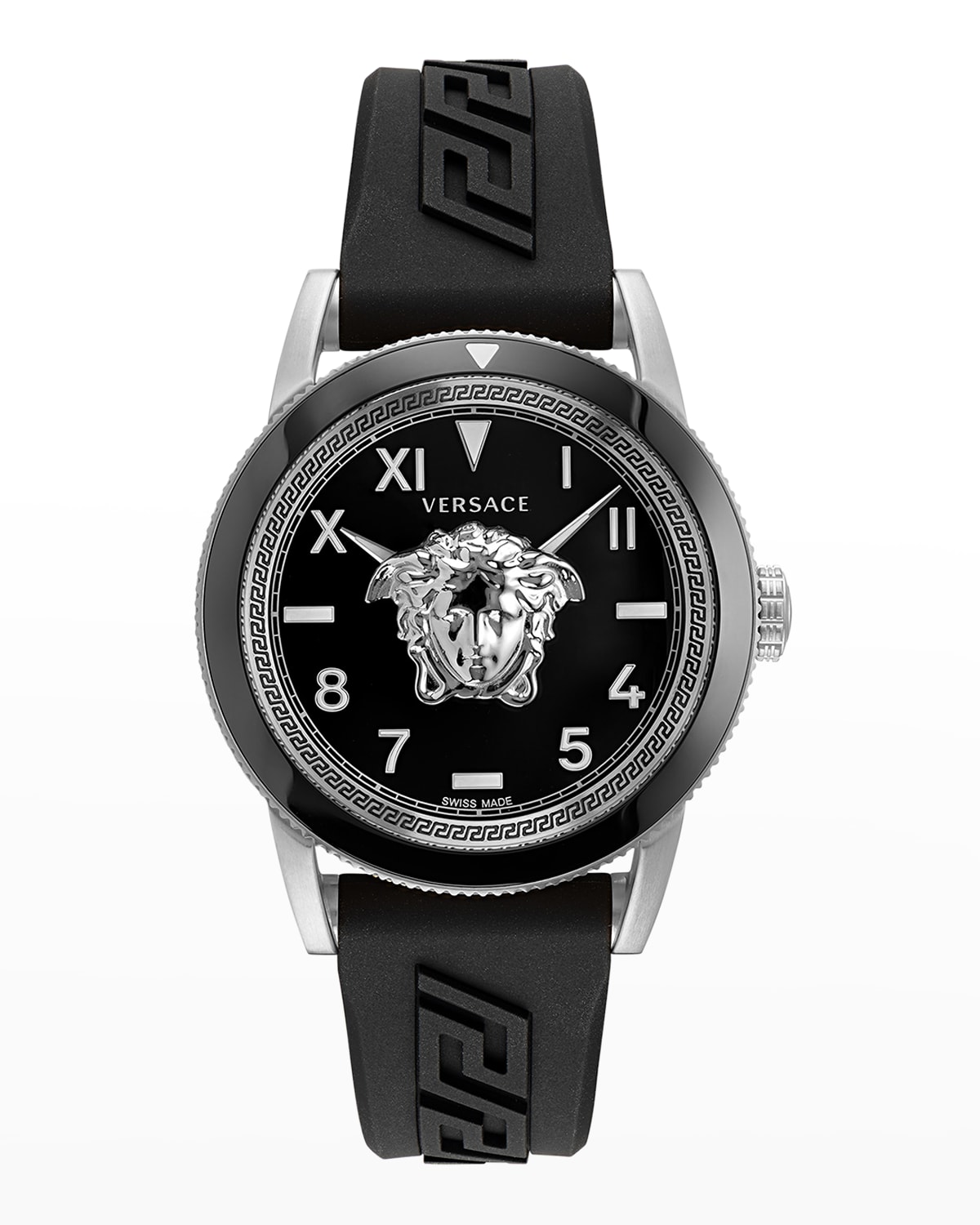 Men's V-Palazzo Medusa Silicone Watch, 43mm