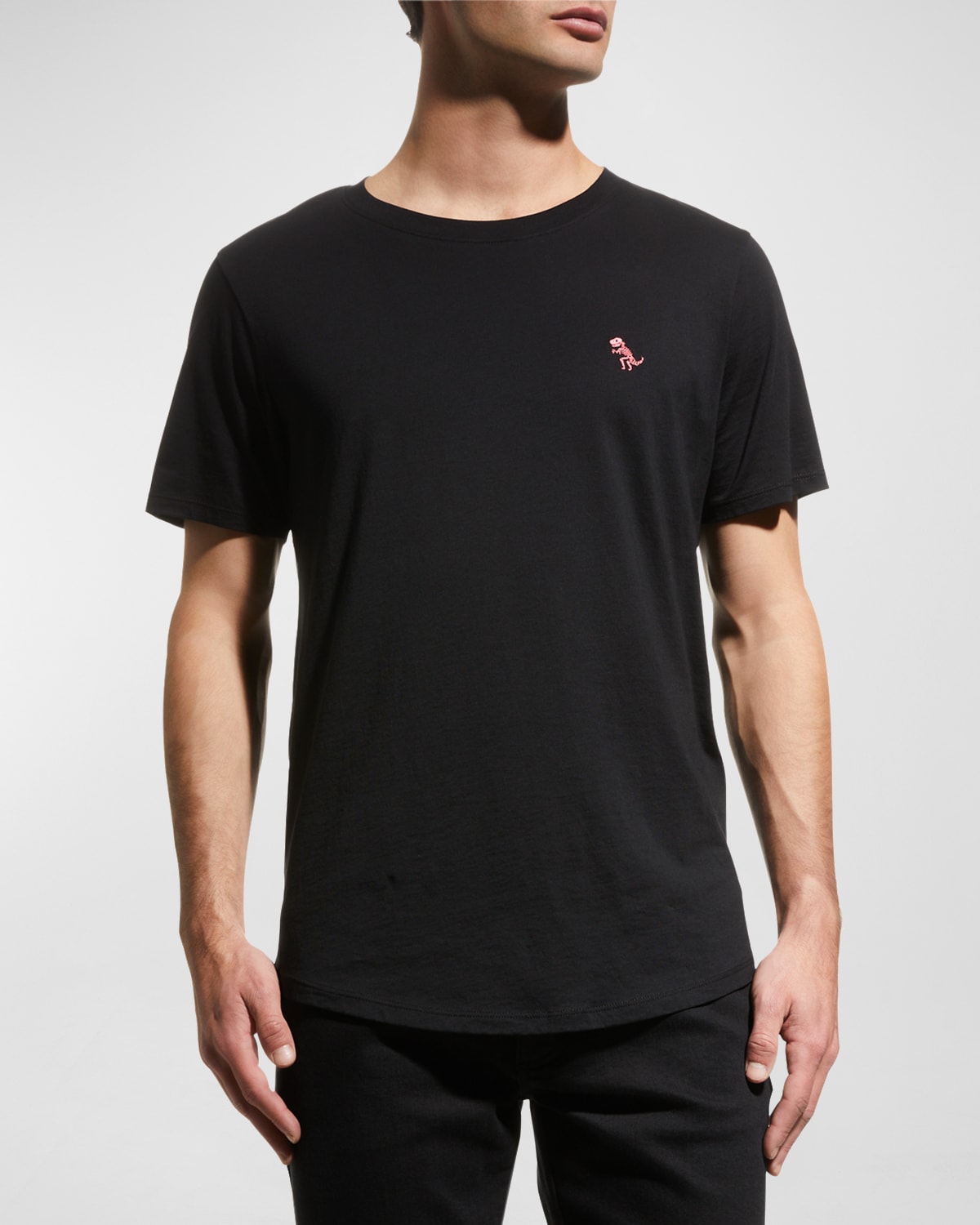 Jared Lang Men's Dino Pima Cotton T-shirt In Black