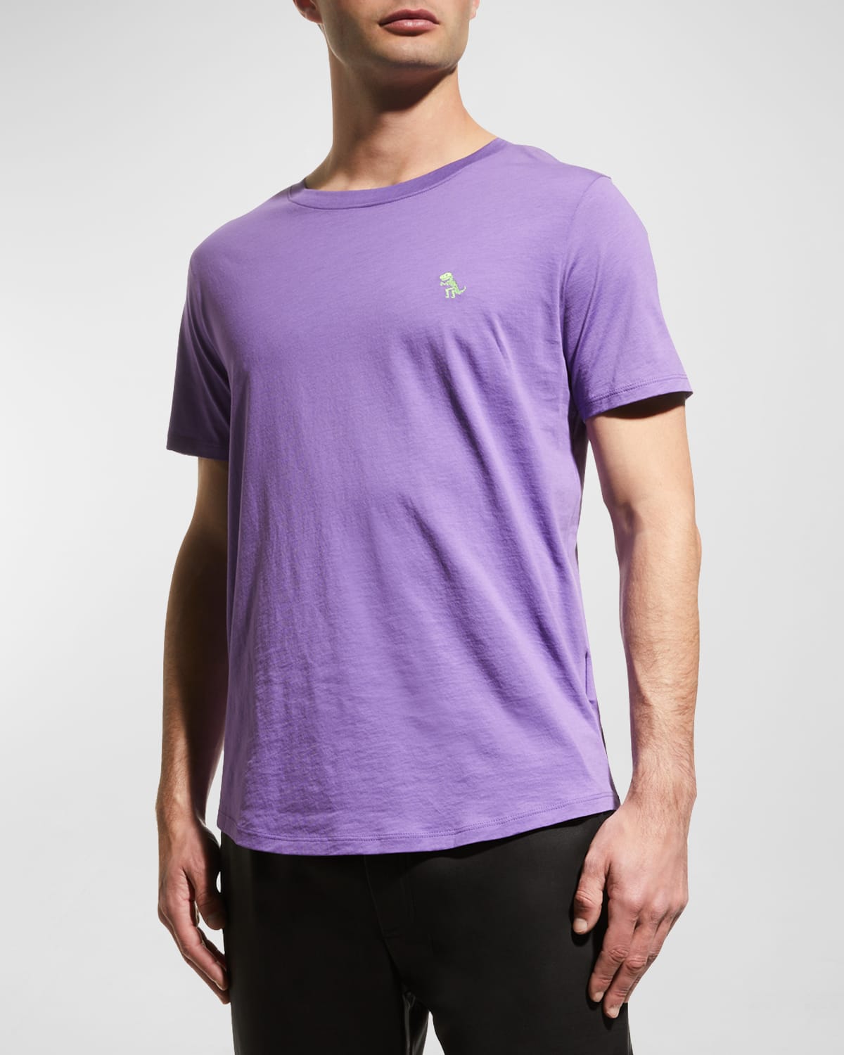 Shop Jared Lang Men's Dino Pima Cotton T-shirt In Purple