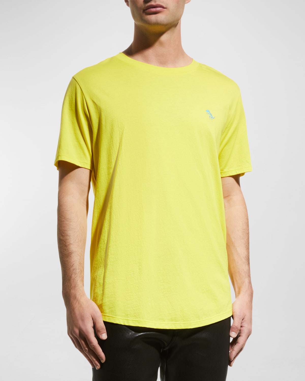 Jared Lang Men's Dino Pima Cotton T-shirt In Yellow