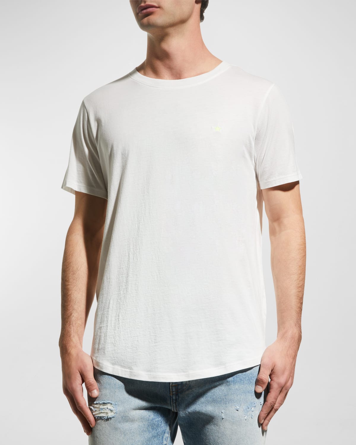 Shop Jared Lang Men's Star Pima Cotton T-shirt In White