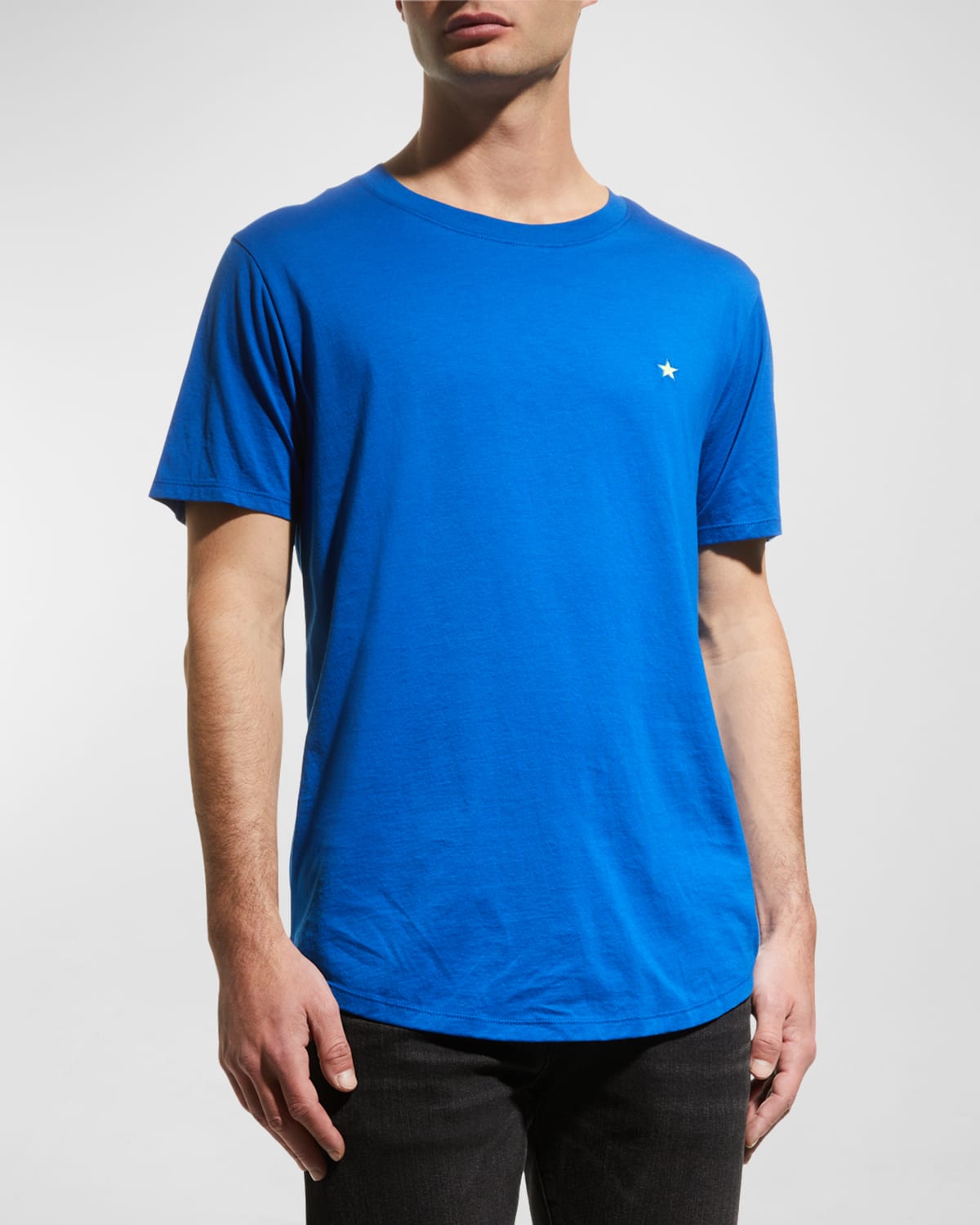 Jared Lang Men's Star Pima Cotton T-shirt In Blue