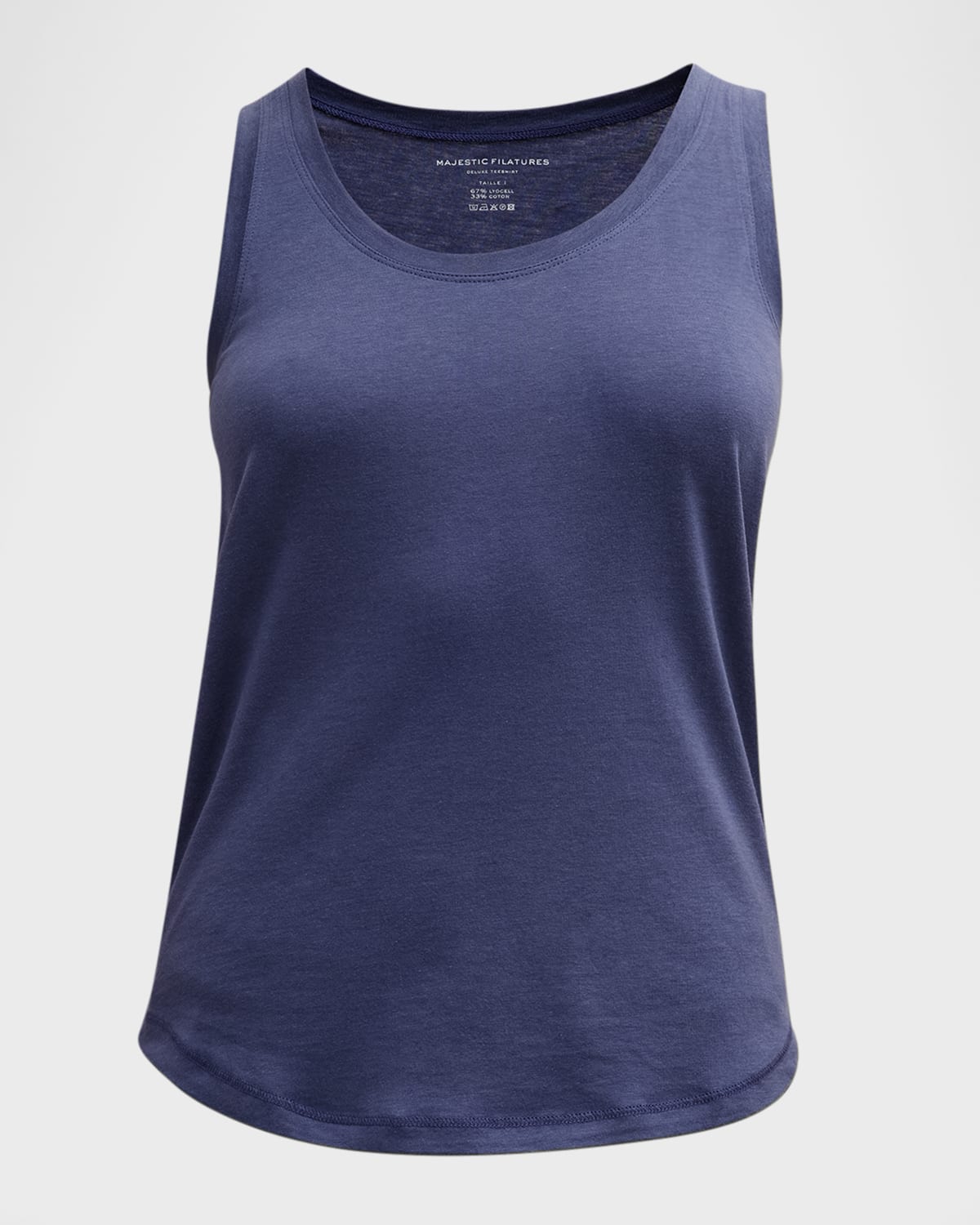 Majestic Lyocell Cotton Tank Top In Venice Blue