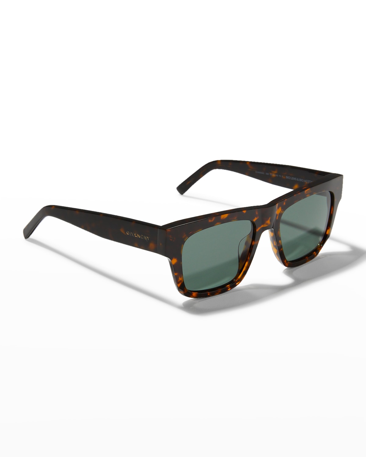 Givenchy 52mm Polarized Square Sunglasses In Dark Havana Green