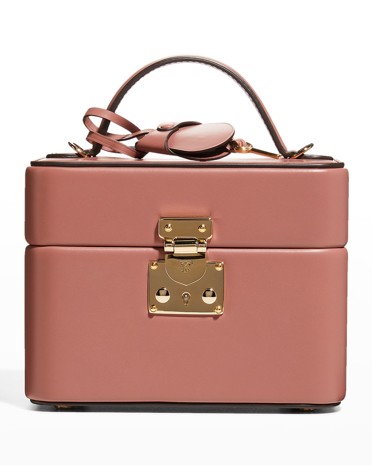 Tanner Krolle Annabel Vanity Box Leather Crossbody Bag In Roslg Antique Ros