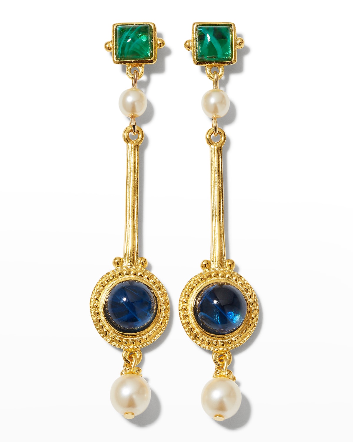 Ben-amun Byzantine Linear Earrings In Gold
