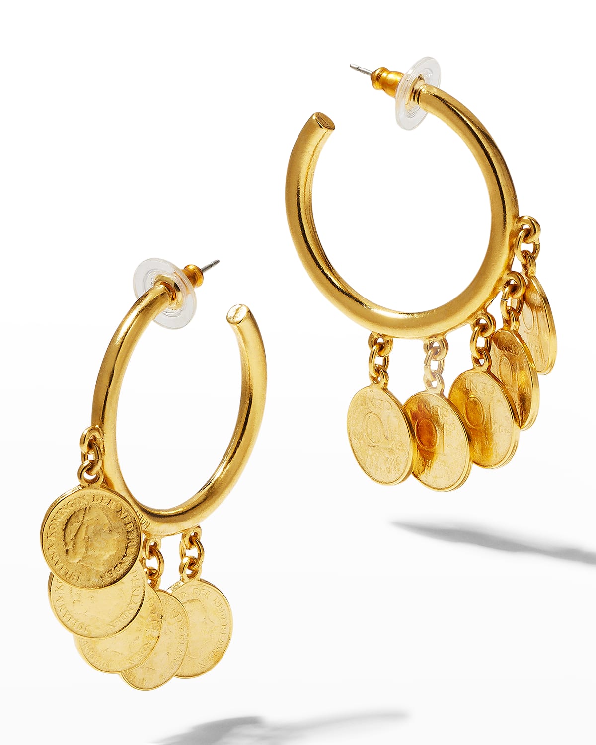 Ben-amun Gold Charm Hoop Earrings