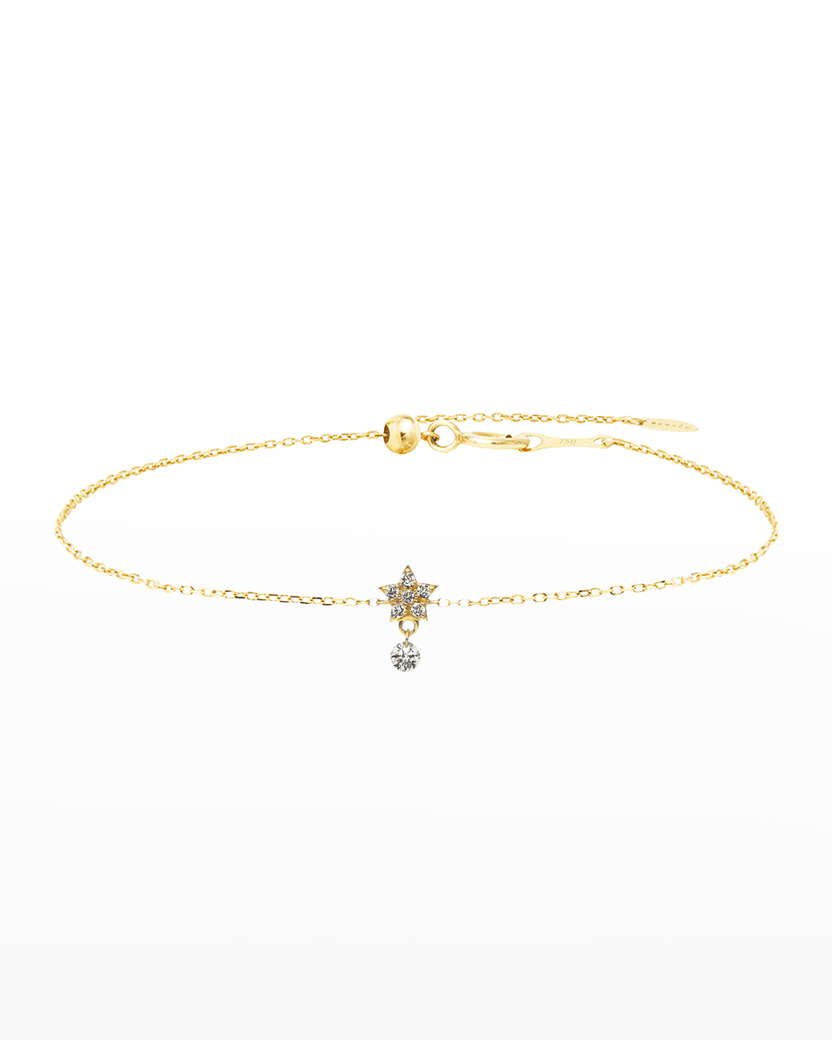 Persée Symboles Single Hanging Diamond Star Bracelet