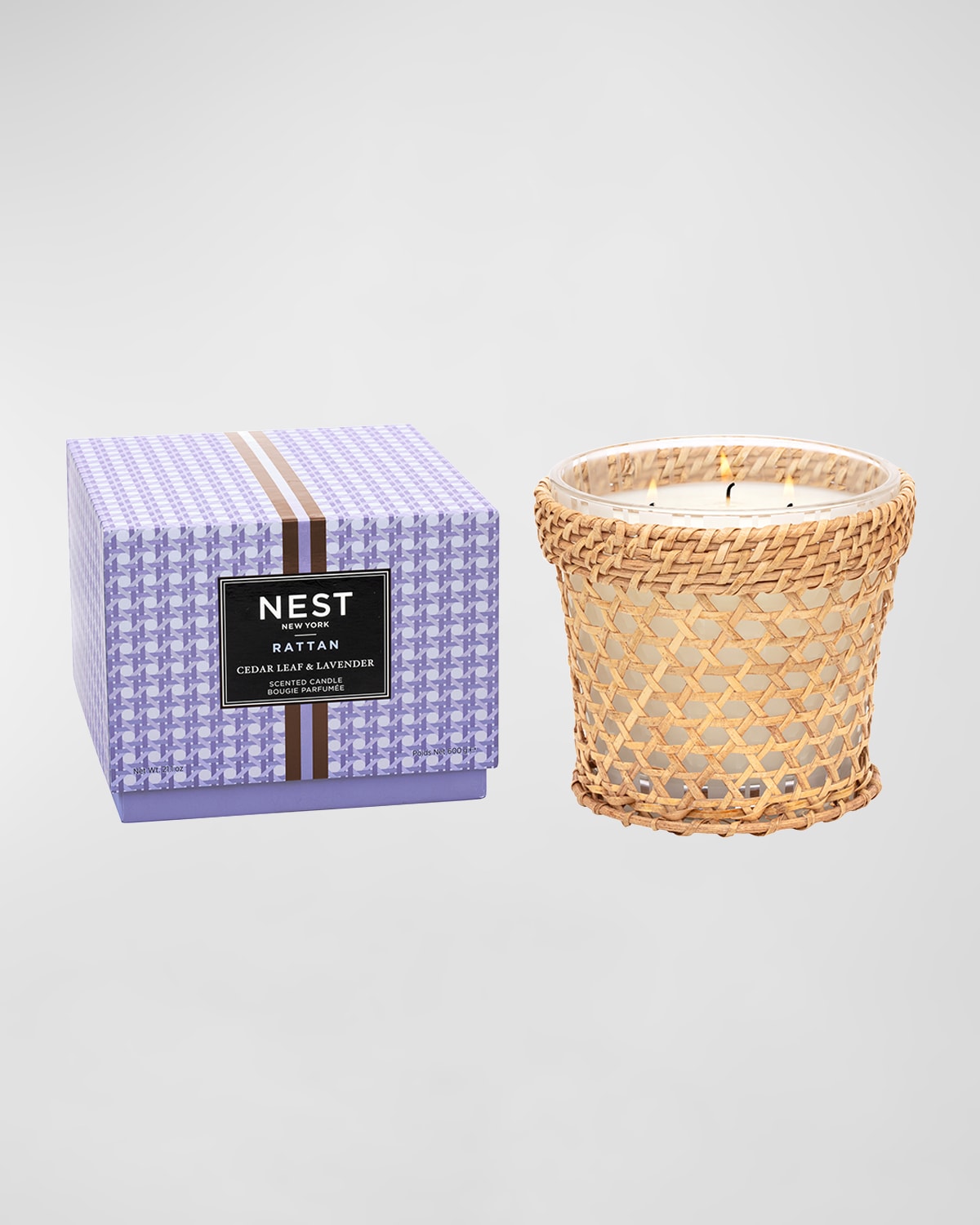 Shop Nest New York 21.2 Oz. Rattan Cedar Leaf & Lavender 3-wick Candle