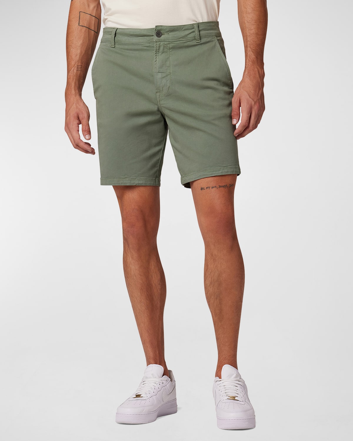 Hudson Men's Solid Chino Shorts In Greens