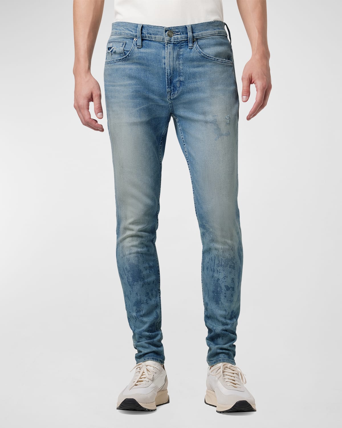 Men's Zack Paint-Splatter Skinny Jeans